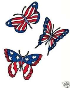 Red White & Blue Butterfly SML 6x & Plus Size T Shirt  