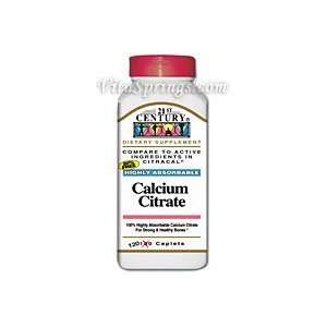  Calcium Citrate 200 mg 120 Caplets, 21st Century Health 