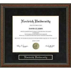  Norwich University Diploma Frame