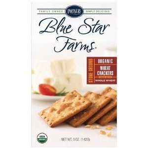 Blue Star Farms ORGANIC Stoned Ground Wheat Bite Size Crackers, 5 oz 