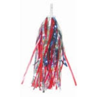 Pyramid Laser Bicycle Streamers, Red, White and Blue