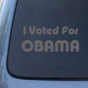 VOTED 4 OBAMA   BARACK   Vinyl Car Decal Sticker #1666  Vinyl Color 