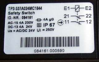 New EUCHNER TP3 537A024MC1844 Safety Switch 084161  