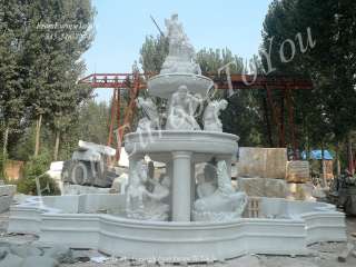 MONUMENTAL NAUTILUS HAND CARVED MARBLE FOUNTAIN  