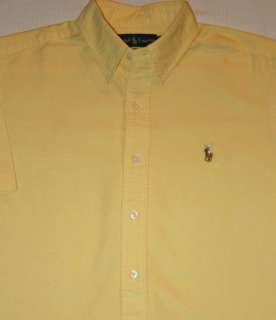 NWT Ralph Lauren 2XB 2XLT 3XB 3XLT Yellow Oxford Shirt  