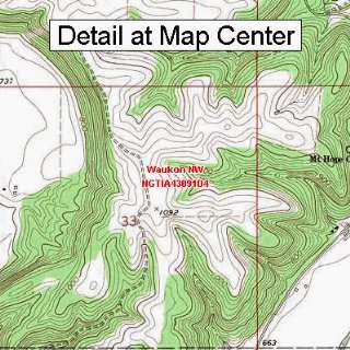 USGS Topographic Quadrangle Map   Waukon NW, Iowa (Folded/Waterproof)