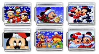 DISNEY CHRISTMAS WITH MICKEY MOUSE AND FRIENDS, 6 PIECE CHARM SET, 9MM 