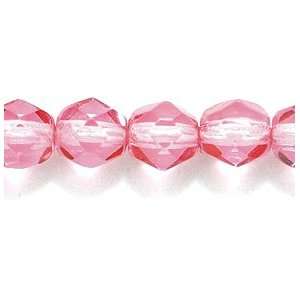  Preciosa Czech Fire 6 mm Faceted Round Polished Glass Bead 