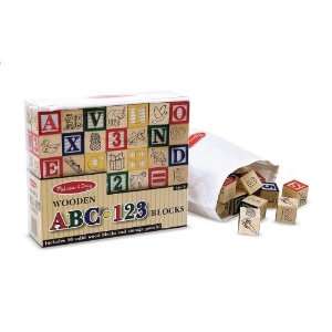  Melissa & Doug Wooden ABC/123 Blocks Toys & Games