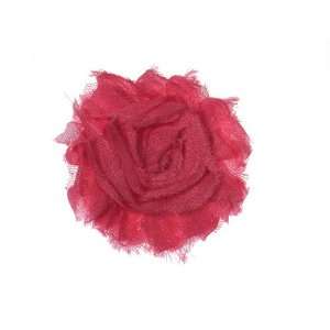    Magnetic Coral Pink Chiffon Flower Shoe Clips 