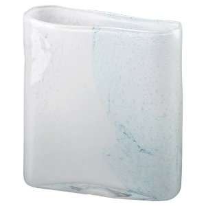  Arizona Cyan Blue and White 6 3/4 High Art Glass Vase 