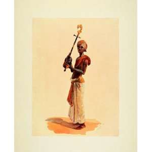  1914 Print Lady Lawley String Instrument Turban Costume 
