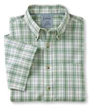Easy Care Chambray Sport Shirt, Trim Fit Short Sleeve Plaid