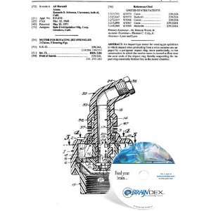  NEW Patent CD for MOTOR FOR ROTATING JET SPRINKLER 