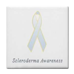  Scleroderma Awareness Ribbon Tile Trivet 