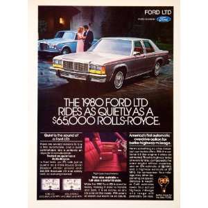  1979 Ad Ford LTD Automobile Rolls Royce Transportation 