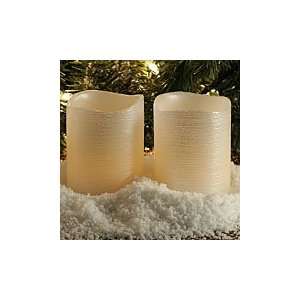   Pearl White Flamless 2x3 LED Candles   Set of 2