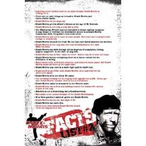 Chuck Norris   Facts List#2 by Unknown 22x34 