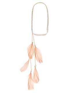 Pink (Pink) Woven Feather Hair Band  250358770  New Look