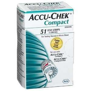  ACCU CHEK Compact Test Strips, 51 Count Box Everything 
