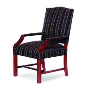 Martha Washington style chair, with padded arms, H stretcher base 