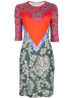 Peter Pilotto Abstract Print Dress   Feathers   farfetch 