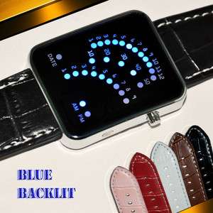 Blue Backlit LED Sports Day Date Digital Dial Men Women Unisex Watch 