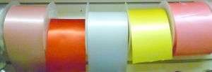 METRES OF S/SATIN RIBBON 4 INCH/100MM WIDE (12 COLOURS.)  