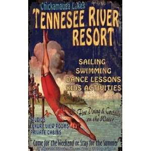 Tennessee River Resort Vintage Custom Signs