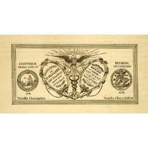 1883 Ad Vanilla Chocolate Paris Exposition Maillard   Original Print 