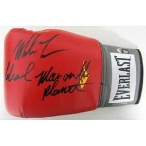  Rare Mike Tyson Signed Red Glove Baddest Man 4 Insc PSA 