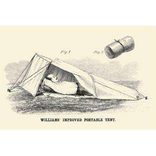   Williams Improved Portable Tent 12x18 Giclee On Canvas 
