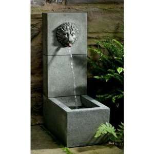   International Lion Element Cast Stone Fountain Patio, Lawn & Garden