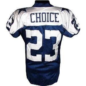 Tashard Choice #23 2008 Cowboys Game Used Throwback Jersey (Size 46 