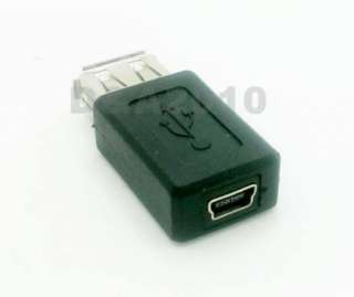 USB A Female to Mini B 5 Pin Data Cable Adapter Female  
