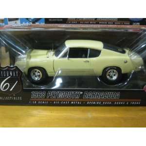  1968 Plymouth Barracuda in Yellow Diecast 118 Scale 