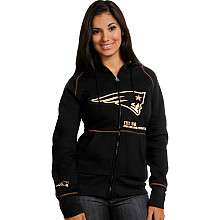 Pro Line New England Patriots Womens Metallic Hooded Sweatshirt 