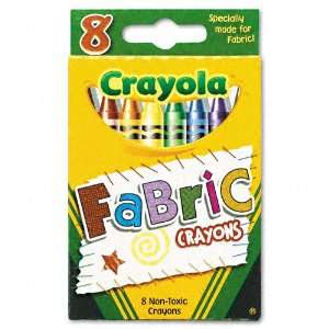  Crayola  Fabric Crayons, Wax, Eight Colors per Box 