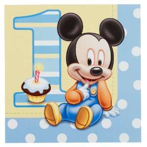  Mickeys 1st Birthday Lunch Napkins (16 count) Toys 