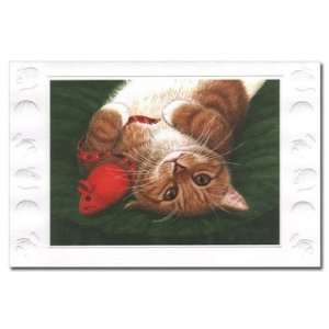  Cat and Mouse Embossed Christmas Cards 