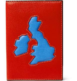 Valextra British Isles Textured Leather Passport Cover  MR PORTER