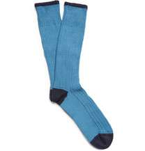 corgi ribbed chunky knit cotton socks