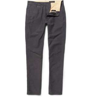   Trousers  Casual trousers  Slim Fit Textured Cotton Trousers