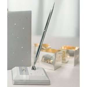  Platinum By Design Satin Wrapped Wedding Guest Book Pen 