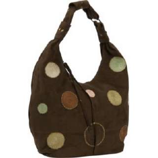 Handbags Global Elements Felt Bag w/ Polka Dots Brown Shoes 