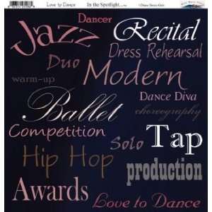  (Price/PK)Blue Hills Studio BHS54300 Paper Dance Words 
