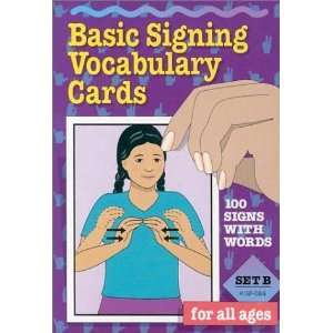  Basic Signing Vocabulary Cards, Set B (Sign Language 