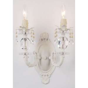  Lily Double Sconce   White