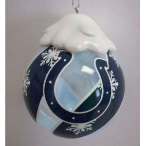   Indianapolis Colts NFL Light Up Glass Ball Ornament