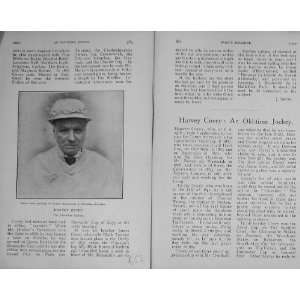  1911 Antique Portrait Harvey Covey Old Jockey Sport